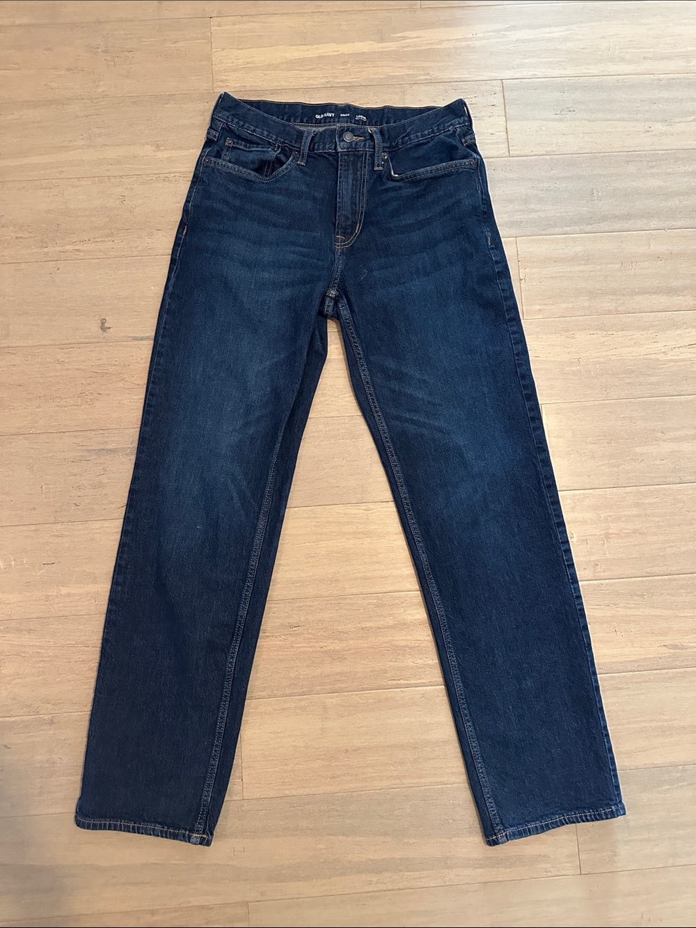 Old Navy Men's Dark Wash Loose Built In Flex Jeans 32x34